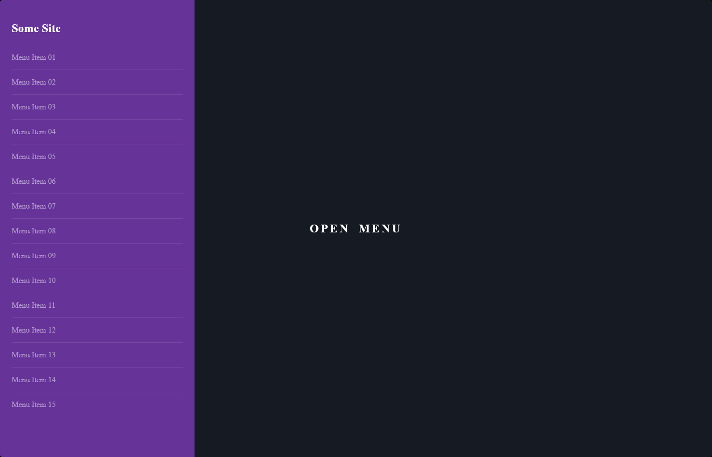 CSS Menu #3 - Code Example